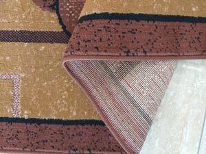 Barna mintás retro ALF szőnyeg Méret: 90 x 310 cm