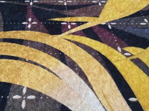Fekete trópusi levél mintás AMARAN szőnyeg Méret: 160x220 cm