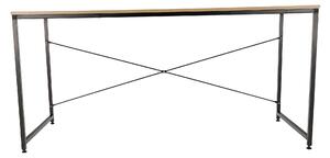 KONDELA Íróasztal tölgy/fekete, 150x60 cm, MELLORA