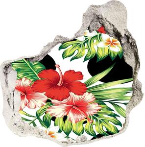 3d fali matrica lyuk a falban Hawaii virágok