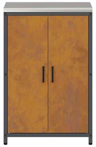 VidaXL Konyhai tárolószekrény HATTEM Rozsdás 60 x 50 x 92 cm Acél