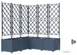 VidaXL Kerti cserép 5 db Szürke 120 x 120 x 142 cm PP