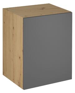 KONDELA Felső szekrény, artisan tölgy/szürke matt, univerzális, LANGEN G60G