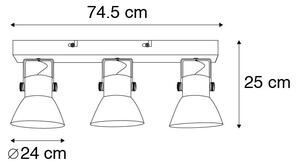 3-lámpás ipari mennyezeti lámpa - Samia