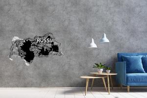 Fali matrica lyuk a falban Térkép a világ feliratok
