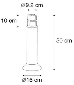 Modern álló kültéri lámpa sárgaréz IP54 50 cm - Kiki
