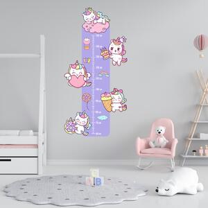 PIPPER. Textil falmatrica "Gyermek mérő - Unikornisok"