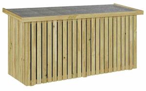 VidaXL Kerti Tároló Doboz tárolóval Barna 119 x 44 x 58.5 cm