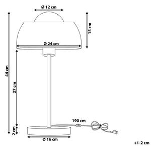 Fehér fém asztali lámpa 44 cm SENETTE