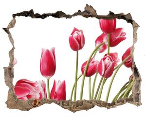 Fali matrica lyuk a falban Piros tulipánok