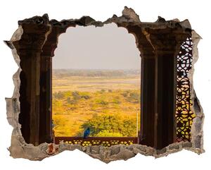 Fali matrica lyuk a falban Agra fort, india