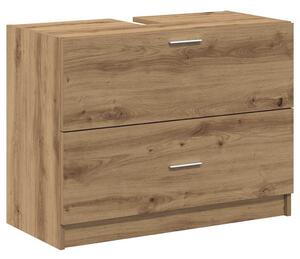 VidaXL Mosdó Szekrény fiókkal Artisan tölgy 78 x 37 x 59 cm Faanyag
