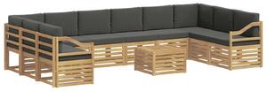 VidaXL Kültéri kanapé szett 8 pcs Fehér és antracit 59 x 59 x 37 cm