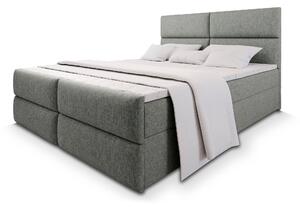 MULEN ágyneműtartós boxspring ágy 160x200 - olívazöld