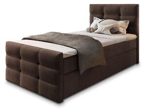 VAMON kárpitozott boxspring ágy 100x200 - barna