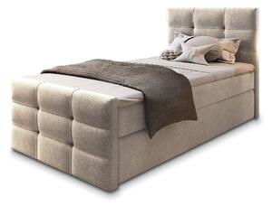 VAMON kárpitozott boxspring ágy 80x200 - krémszín