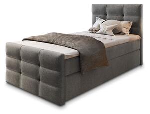 VAMON kárpitozott boxspring ágy 90x200 - szürke