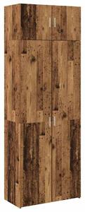 VidaXL Tárolószekrény 2 db Öreg fa 80 x 42,5 x 225 cm