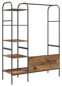 VidaXL Ruhafogó polcokkal tárolóval Barna 120 x 44 x 160 cm Faanyag