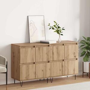 VidaXL Oldalszekrények 2 pcs kézműves tölgy 120 x 35 x 70 cm Faanyag