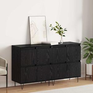 VidaXL Oldalszekrények 2 pcs Musta tammi 120 x 35 x 70 cm Faanyag