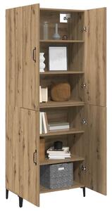 VidaXL Magasfiú 2 db Artisan tölgy 69,5 x 34 x 180 cm Szerelt Fa