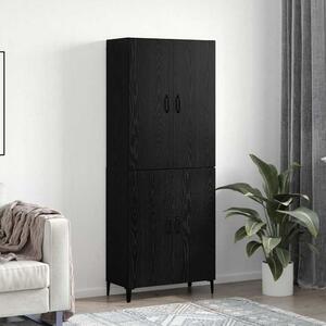 VidaXL Magasfiú Musta tammi 69.5 x 34 x 180 cm Faanyag