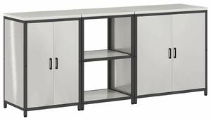 VidaXL Konyhai Tároló Készlet HATTEM 3 pcs Ezüst Rozsdamentes Acél