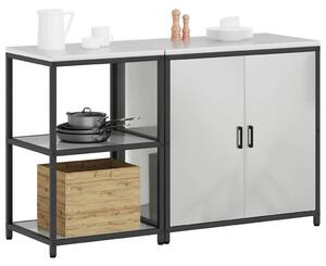 VidaXL Konyhai Tároló Készlet HATTEM 2 pcs Ezüst Horganyzott Acél