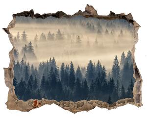 Lyuk 3d fali matrica Köd az erdőben