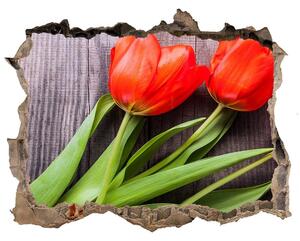 Lyuk 3d fali matrica Piros tulipánok