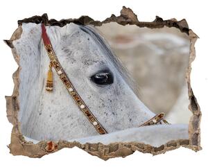 Lyuk 3d fali matrica Fehér arab ló