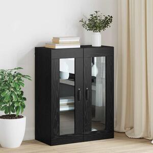 VidaXL Tárolószekrény Falra szerelhető Fekete tölgy 69,5 x 34 x 90 cm