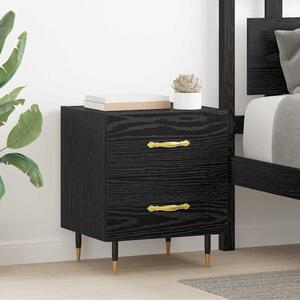VidaXL Éjjeliszekrény 2 pcs Musta tammi 40 x 35 x 47.5 cm Faanyag
