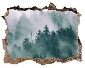 Lyuk 3d fali matrica Köd az erdőben