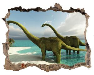 Lyuk 3d fali matrica Dinoszauruszok a strandon