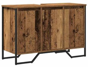 VidaXL Fürdőszobai mosdószekrény Öreg fa 91 x 35 x 60 cm Szerelt fa