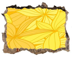 Lyuk 3d fali matrica Sárga virágok háttér