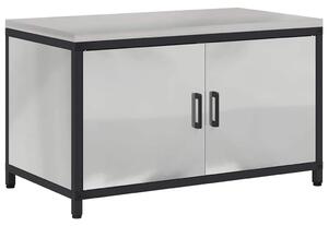 VidaXL Konyhai tárolószekrény HATTEM Ezüst 90 x 50 x 53 cm Acél