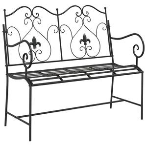 VidaXL Kerti pad Fekete 104 x 54 x 93cm Acél