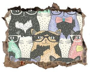 3d-s lyukat fali matrica Macskák szemüveg