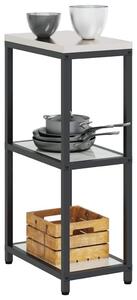 VidaXL Konyhai Tárolás HATTEM Ezüst 30 x 50 x 92 cm Acél
