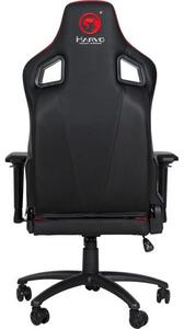 Marvo CH-118, Műbőr + PVC, 131 cm, Max. 150 kg, Állítható háttámla, Fekete-Piros, Gamer szék