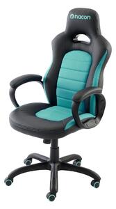Nacon CH-350, Műbőr, 78,5 cm, Max. 100 kg, Állítható háttámla, Fekete-Tűrkíz, Gamer szék
