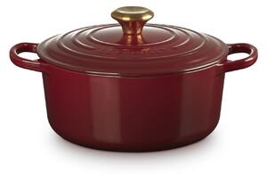 Le Creuset Signature Öntöttvas Lábas fedővel Ø 24cm - Piros