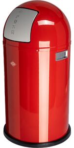 WESCO Pushboy 50 literes nyomófedeles fém szemetes - Piros