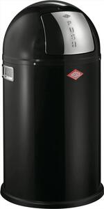 WESCO Pushboy Junior 22 literes nyomófedeles fém szemetes - Matt fekete