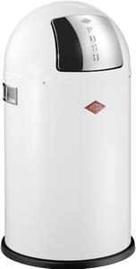 WESCO Pushboy Junior 22 literes nyomófedeles fém szemetes - Matt fehér