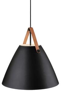 Nordlux Fekete fém függőlámpa Szíj 48 cm