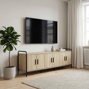TV szekrény 146 x 33 x 50 cm Sonoma Tölgy Szerelt Fa